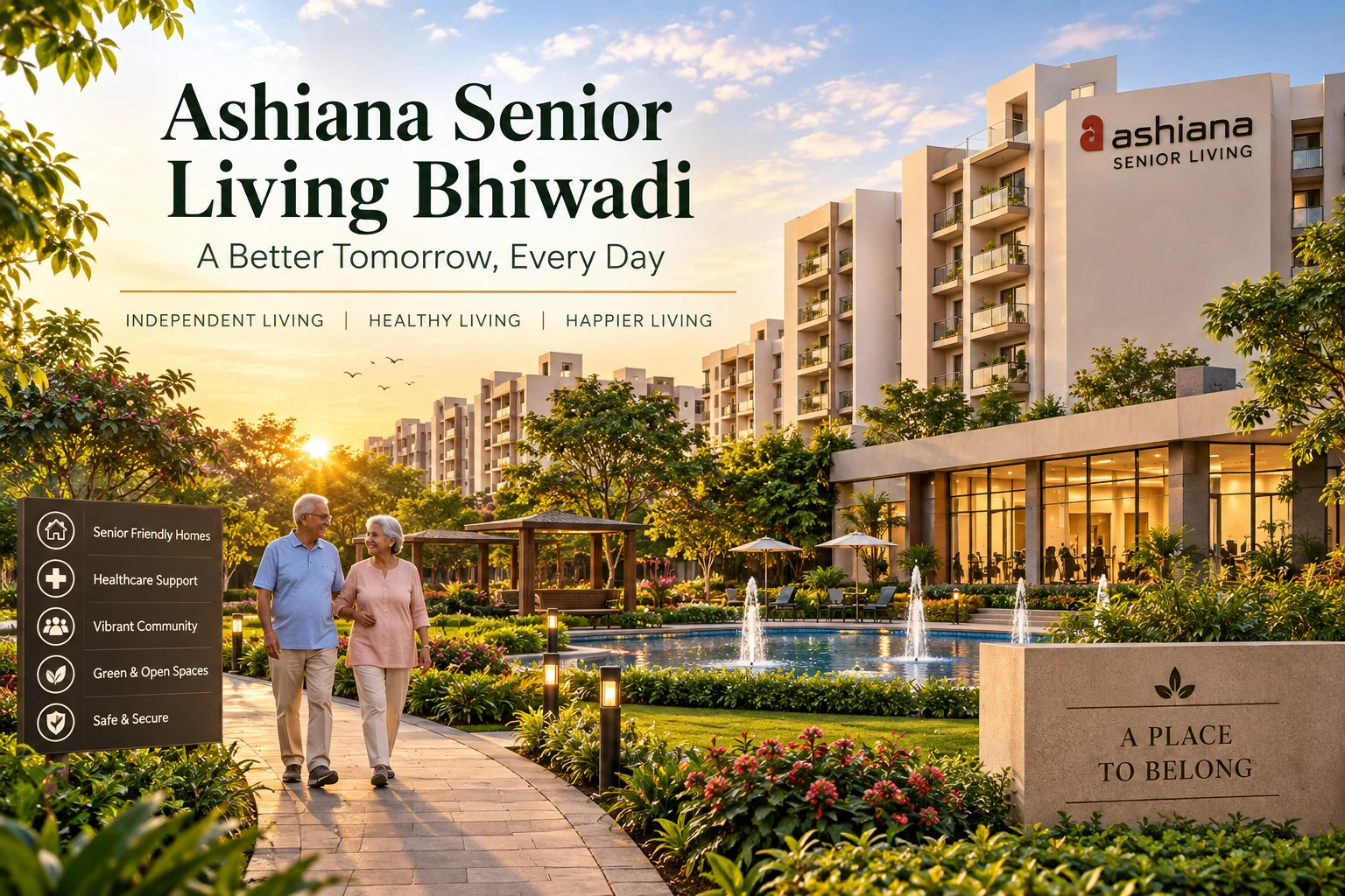Ashiana Senior Living Bhiwadi ready to move senior apartments