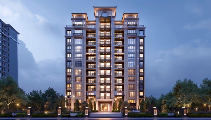 Illustrative render of a residential neighbourhood, Jaipur