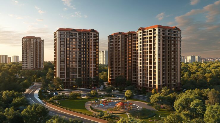 Illustrative render of a residential project by HOABL, Jaipur