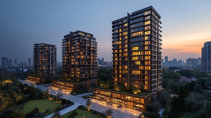 Illustrative render of residential towers by Jaipur builders