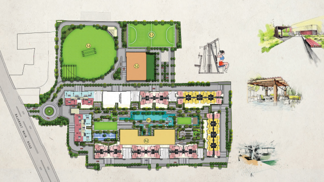Mahima Ecovista Master Plan - 3 Acre Layout