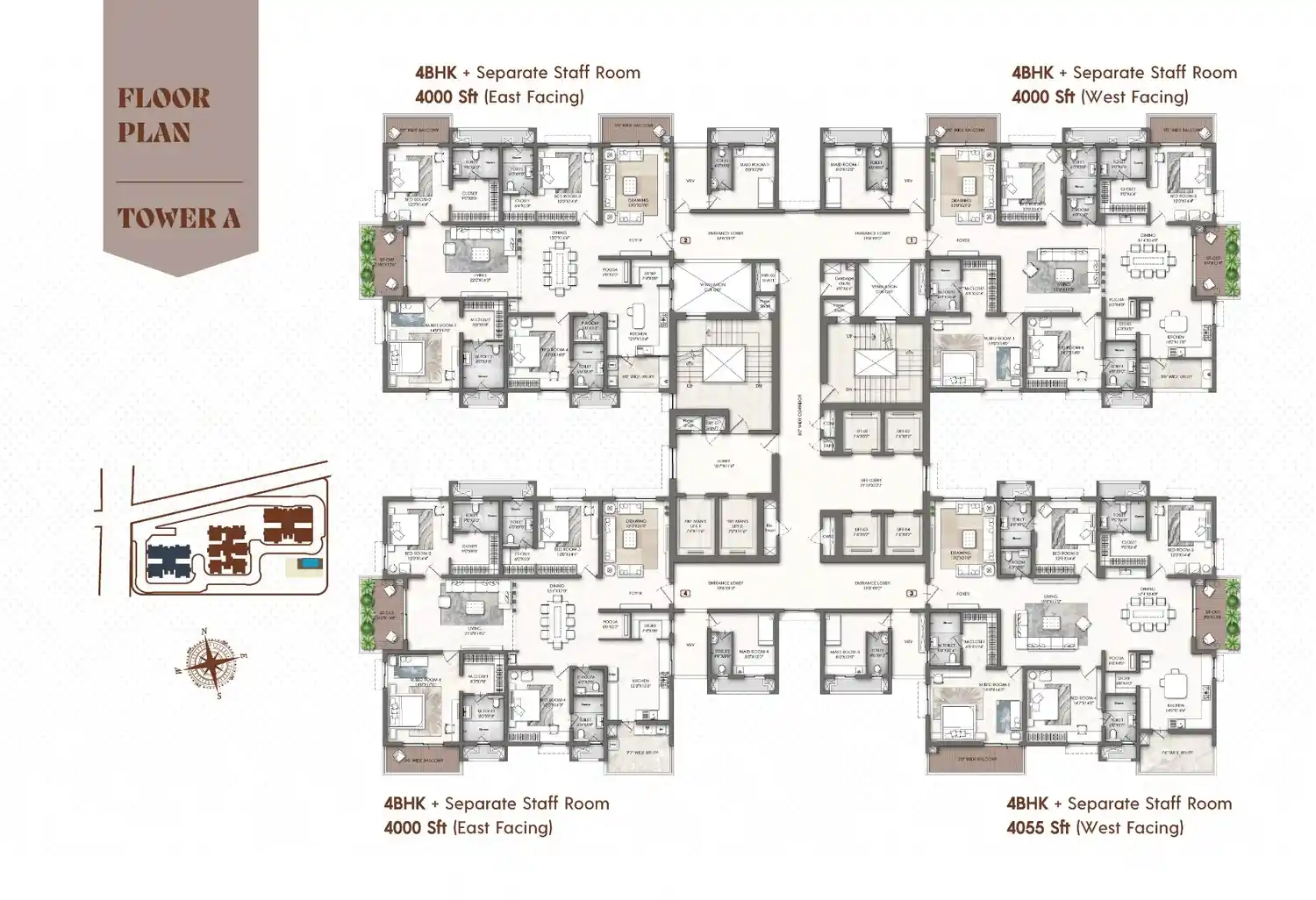 Resort zone and amenities layout at Nehlia Neemrana