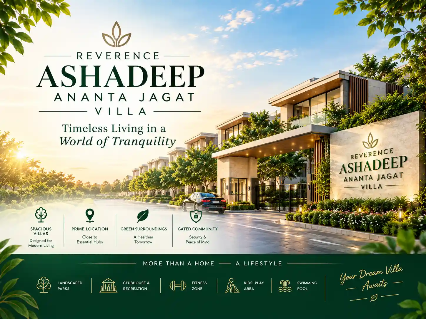 Reverence Ashadeep Ananta Jagat Villa premium residential villas in Bhiwadi
